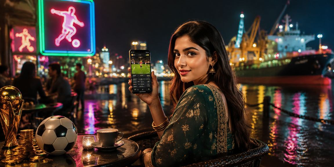 নারায়ণগঞ্জে নিয়ন আলোয় ফুটবল বেটিং উপভোগ করছেন দুজন তরুণ বেটর